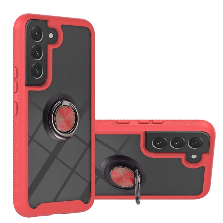 Custodia antiurto per PC + TPU con supporto per anello, For Samsung Galaxy S22, For Samsung Galaxy S22+, For Samsung Galaxy S22 Ultra, For Samsung Galaxy A33 5G, For Samsung Galaxy A53 5G, For Motorola Moto G Power (2022) / G Pure
