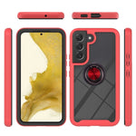 Custodia antiurto per PC + TPU con supporto per anello, For Samsung Galaxy S22, For Samsung Galaxy S22+, For Samsung Galaxy S22 Ultra, For Samsung Galaxy A33 5G, For Samsung Galaxy A53 5G, For Motorola Moto G Power (2022) / G Pure