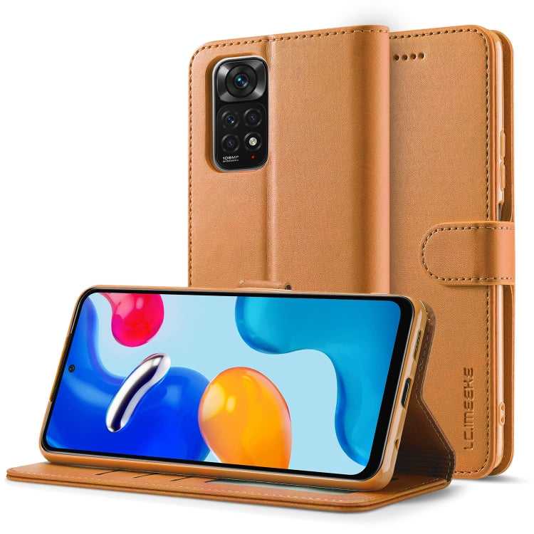 LC.IMEEKE Custodia per cellulare in pelle di vitello, For Xiaomi Redmi Note 11/11S, For Xiaomi Redmi Note 11 Pro International Version, For Xiaomi Redmi Note 11/11S International Version, For Xiaomi Redmi Note 11 International Version