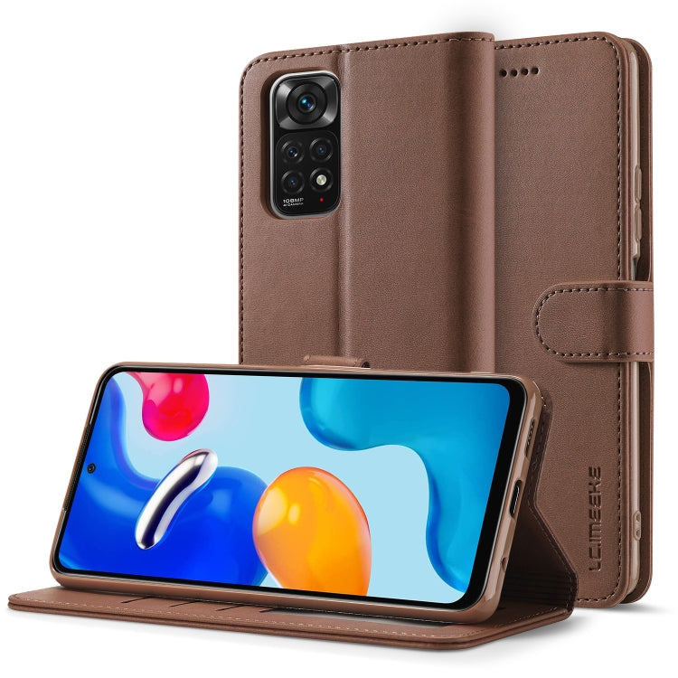 LC.IMEEKE Custodia per cellulare in pelle di vitello, For Xiaomi Redmi Note 11/11S, For Xiaomi Redmi Note 11 Pro International Version, For Xiaomi Redmi Note 11/11S International Version, For Xiaomi Redmi Note 11 International Version