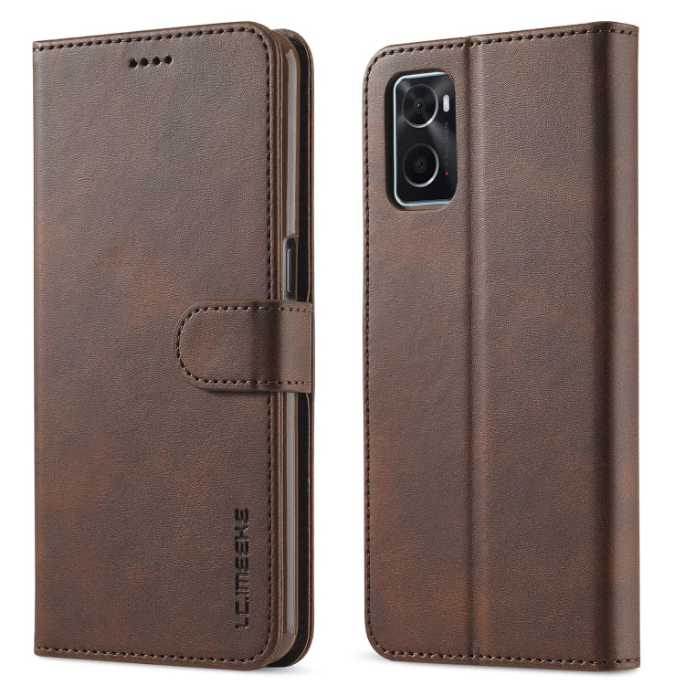 LC.IMEEKE Custodia per cellulare in pelle di vitello, For OPPO Realme 9i / A36 / A76