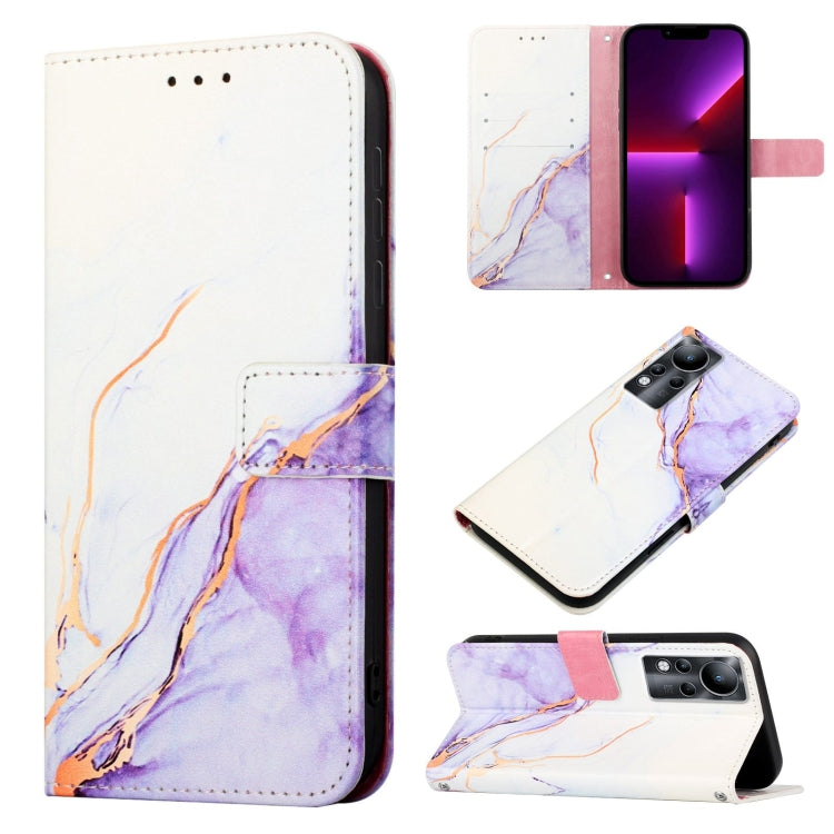 Cassa del telefono di cuoio di vibrazione del modello di marmo PT003, For Infinix Zero X / Zero X Pro