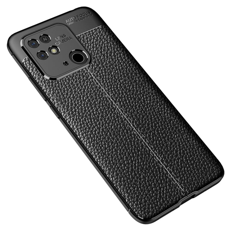 Custodia per telefono antiurto in TPU con texture Litchi, For Xiaomi Redmi 10C