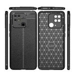 Custodia per telefono antiurto in TPU con texture Litchi, For Xiaomi Redmi 10C