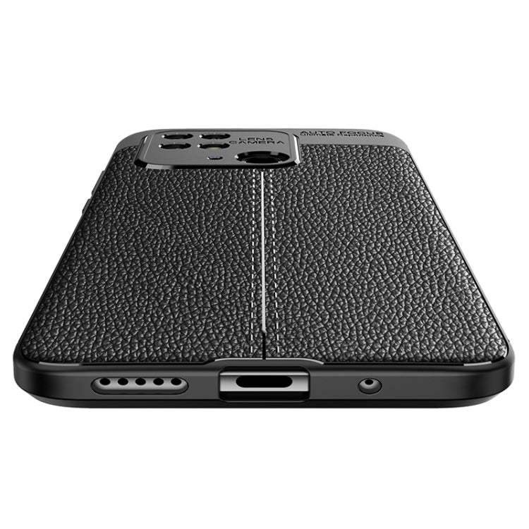 Custodia per telefono antiurto in TPU con texture Litchi, For Xiaomi Redmi 10C