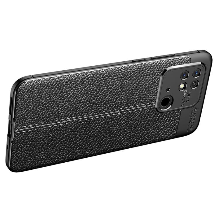 Custodia per telefono antiurto in TPU con texture Litchi, For Xiaomi Redmi 10C