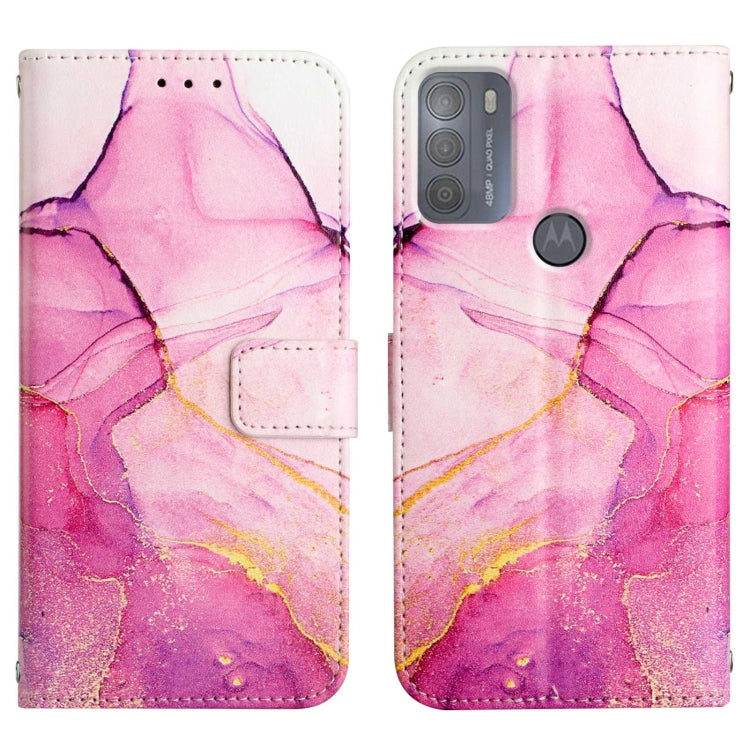 Cassa del telefono di cuoio di vibrazione del modello di marmo PT003, For Motorola G50, For Motorola Moto E7, For Motorola Moto E7 Power, For Motorola Moto G Power 2022