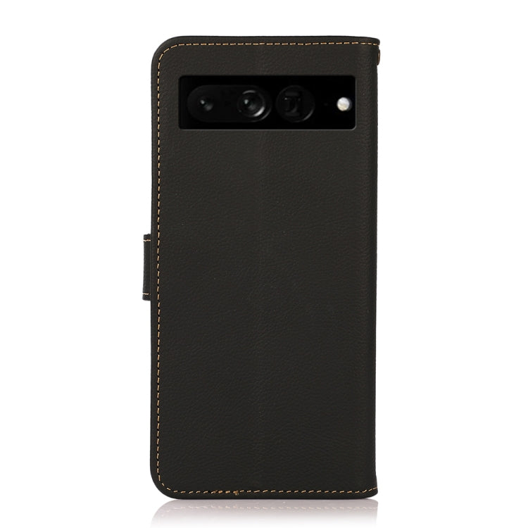 Custodia per telefono RFID KHAZNEH Custer in vera pelle, For Google Pixel 7 Pro 5G, For Google Pixel 7 5G