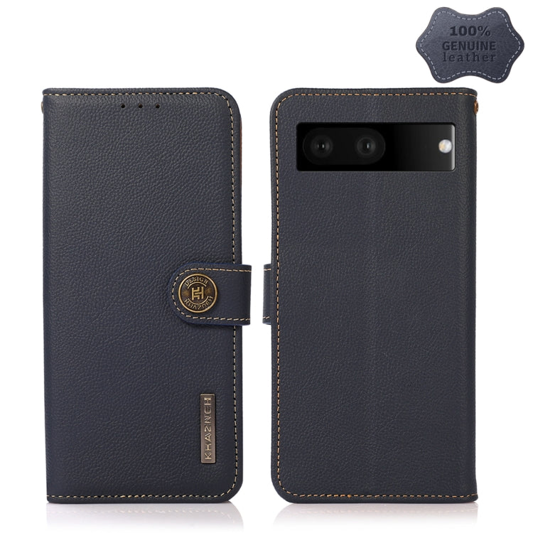 Custodia per telefono RFID KHAZNEH Custer in vera pelle, For Google Pixel 7 Pro 5G, For Google Pixel 7 5G