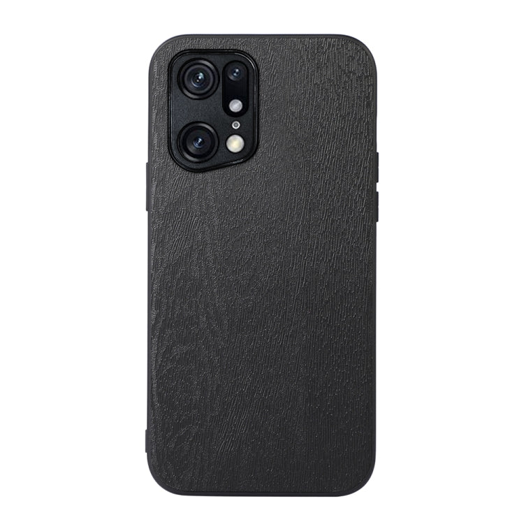 Custodia per telefono in PU con struttura in legno, For OPPO Find X5 Pro, For OPPO Find N