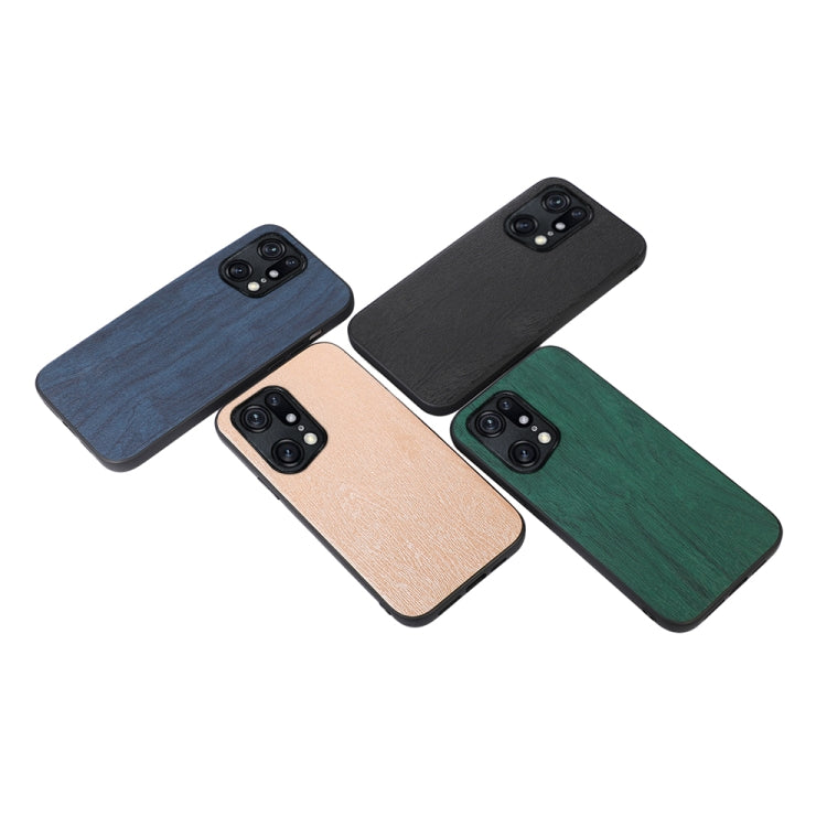 Custodia per telefono in PU con struttura in legno, For OPPO Find X5 Pro, For OPPO Find N
