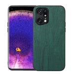 Custodia per telefono in PU con struttura in legno, For OPPO Find X5 Pro, For OPPO Find N