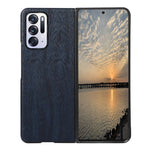 Custodia per telefono in PU con struttura in legno, For OPPO Find X5 Pro, For OPPO Find N