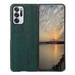 Custodia per telefono in PU con struttura in legno, For OPPO Find X5 Pro, For OPPO Find N
