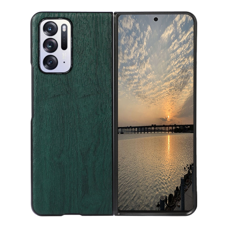 Custodia per telefono in PU con struttura in legno, For OPPO Find X5 Pro, For OPPO Find N