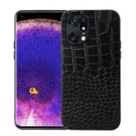 Custodia per telefono in pelle di vacchetta di coccodrillo, For OPPO Find X5 Pro, For OPPO Find N