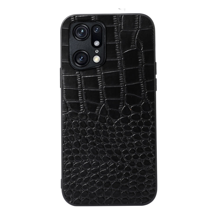 Custodia per telefono in pelle di vacchetta di coccodrillo, For OPPO Find X5 Pro, For OPPO Find N