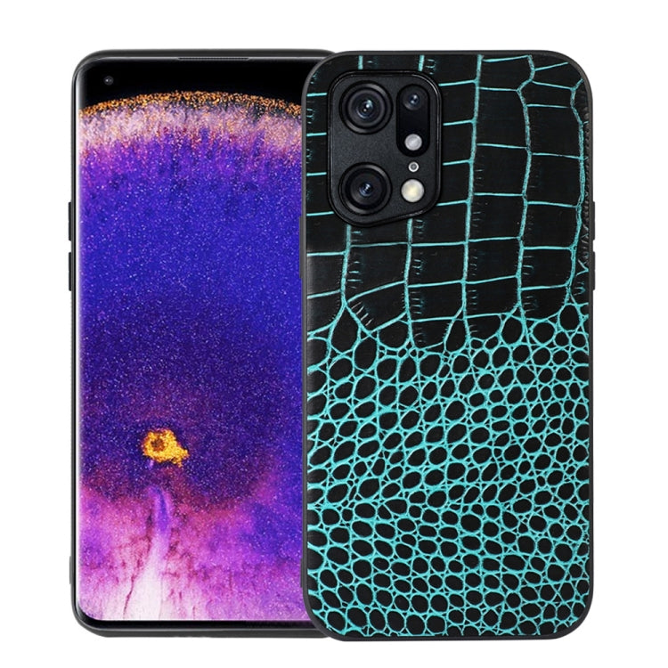 Custodia per telefono in pelle di vacchetta di coccodrillo, For OPPO Find X5 Pro, For OPPO Find N
