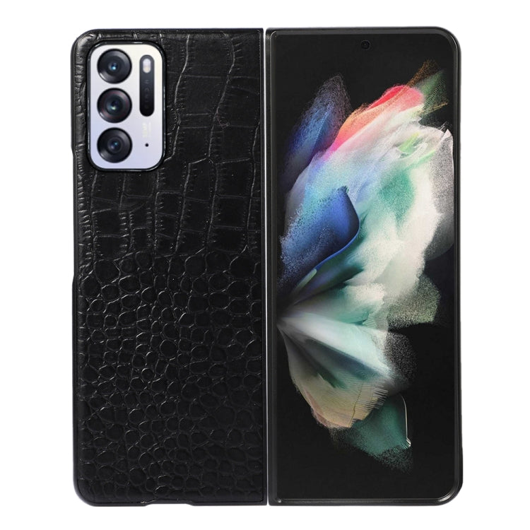 Custodia per telefono in pelle di vacchetta di coccodrillo, For OPPO Find X5 Pro, For OPPO Find N