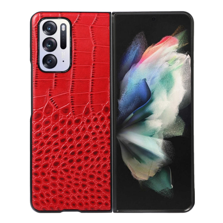 Custodia per telefono in pelle di vacchetta di coccodrillo, For OPPO Find X5 Pro, For OPPO Find N