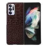 Custodia per telefono in pelle di vacchetta di coccodrillo, For OPPO Find X5 Pro, For OPPO Find N