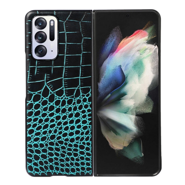 Custodia per telefono in pelle di vacchetta di coccodrillo, For OPPO Find X5 Pro, For OPPO Find N