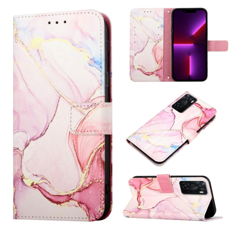 Cassa del telefono di cuoio di vibrazione del modello di marmo PT003, For OPPO A93 / F17 Pro / Reno4 F / Reno4 Lite, For OPPO A55s 5G, For OPPO A94 / F19 Pro / Reno5 F / Reno5 Lite, For OPPO A94 5G / A95 5G / F19 Pro+ 5G / Reno5 Z