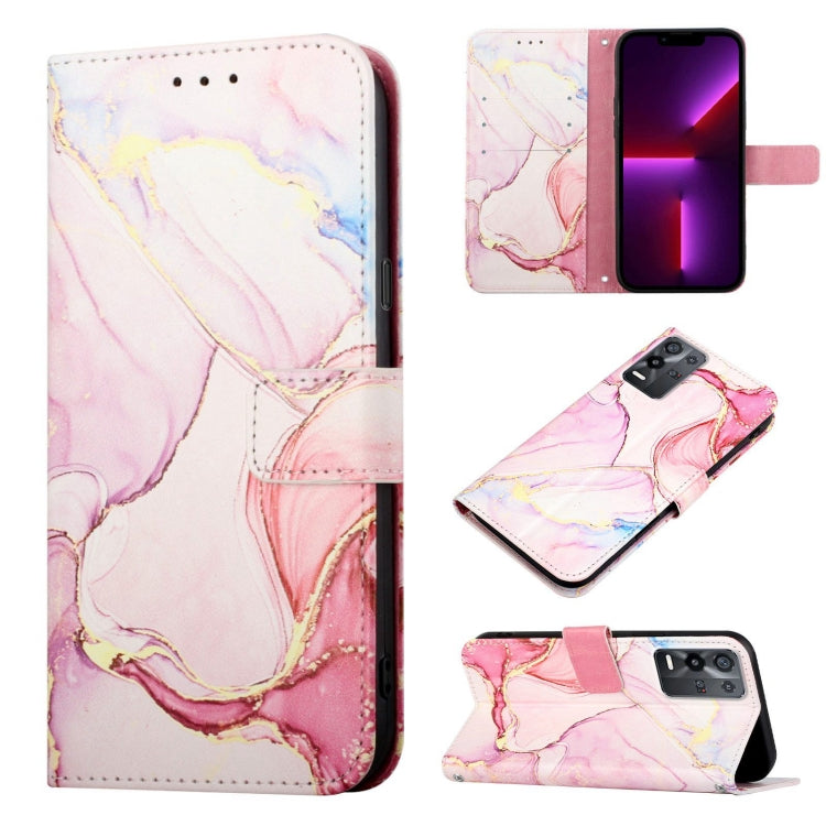 Cassa del telefono di cuoio di vibrazione del modello di marmo PT003, For OPPO K9x, For Realme 8 / 8 Pro, For Realme 8i, For Realme C12 / C15 / C25 / C25s / 7i Global / Narzo 20 / Narzo 30A