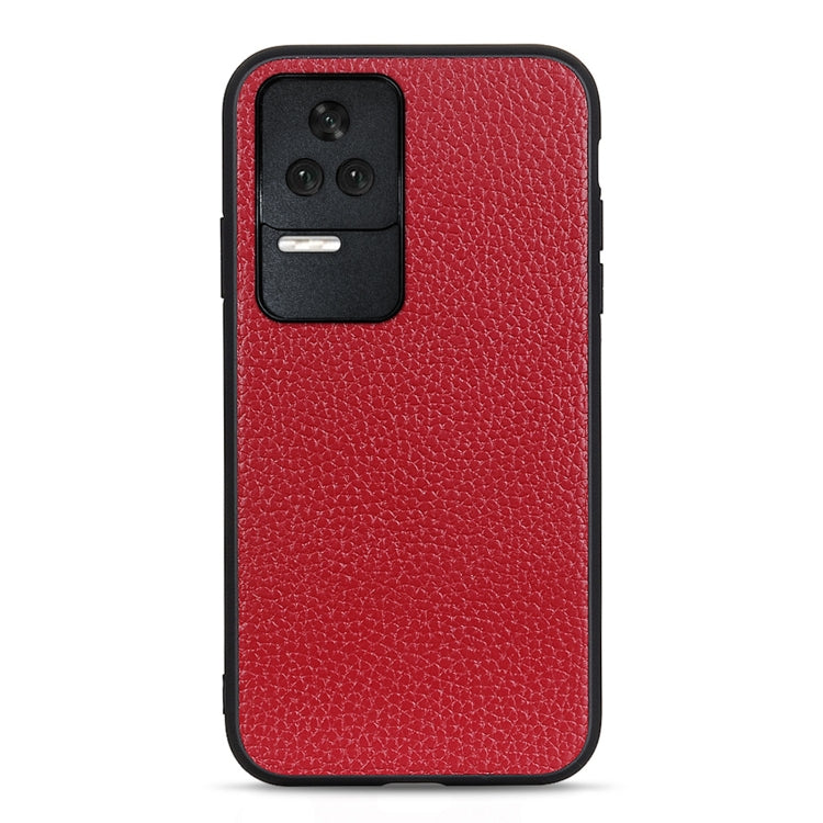 Custodia per telefono in vera pelle con texture Litchi, For OnePlus Nord CE 2 5G, For Xiaomi Redmi K40S 5G, For Xiaomi Redmi K50/K50 Pro Fine Hole Version, For Huawei nova 9 SE Fine Hole Version