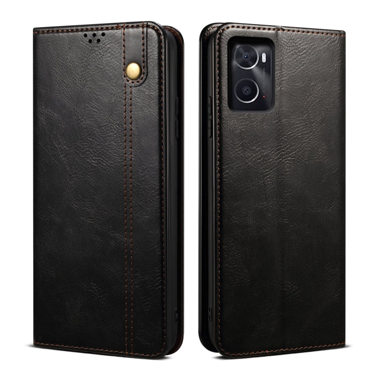Custodia per telefono in pelle con trama di cavallo pazzo in cera d'olio, For OPPO A96 5G / Reno7 Z 5G, For Google Pixel 7 Pro 5G, For Google Pixel 7 5G, For Huawei nova 9 SE, For Xiaomi Redmi 10C, For Samsung Galaxy A23 5G