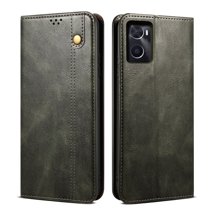 Custodia per telefono in pelle con trama di cavallo pazzo in cera d'olio, For OPPO A96 5G / Reno7 Z 5G, For Google Pixel 7 Pro 5G, For Google Pixel 7 5G, For Huawei nova 9 SE, For Xiaomi Redmi 10C, For Samsung Galaxy A23 5G