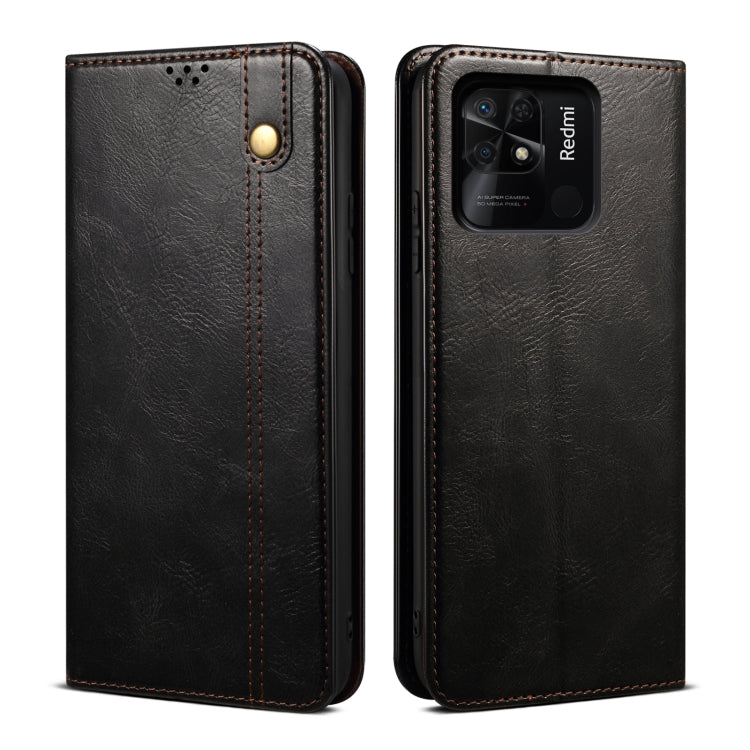 Custodia per telefono in pelle con trama di cavallo pazzo in cera d'olio, For OPPO A96 5G / Reno7 Z 5G, For Google Pixel 7 Pro 5G, For Google Pixel 7 5G, For Huawei nova 9 SE, For Xiaomi Redmi 10C, For Samsung Galaxy A23 5G