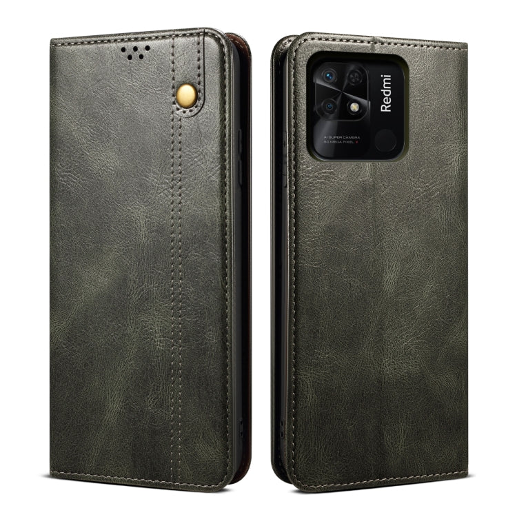 Custodia per telefono in pelle con trama di cavallo pazzo in cera d'olio, For OPPO A96 5G / Reno7 Z 5G, For Google Pixel 7 Pro 5G, For Google Pixel 7 5G, For Huawei nova 9 SE, For Xiaomi Redmi 10C, For Samsung Galaxy A23 5G