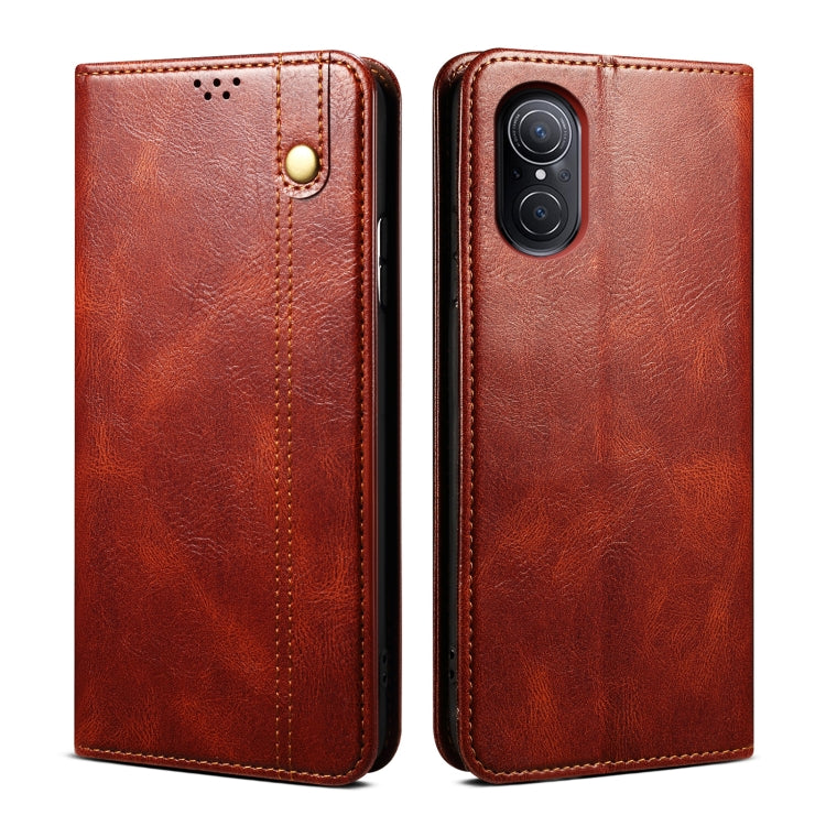 Custodia per telefono in pelle con trama di cavallo pazzo in cera d'olio, For OPPO A96 5G / Reno7 Z 5G, For Google Pixel 7 Pro 5G, For Google Pixel 7 5G, For Huawei nova 9 SE, For Xiaomi Redmi 10C, For Samsung Galaxy A23 5G