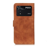 KHAZNEH Custodia per cellulare in pelle con vibrazione orizzontale a trama retrò, For Xiaomi Poco M4 Pro 4G