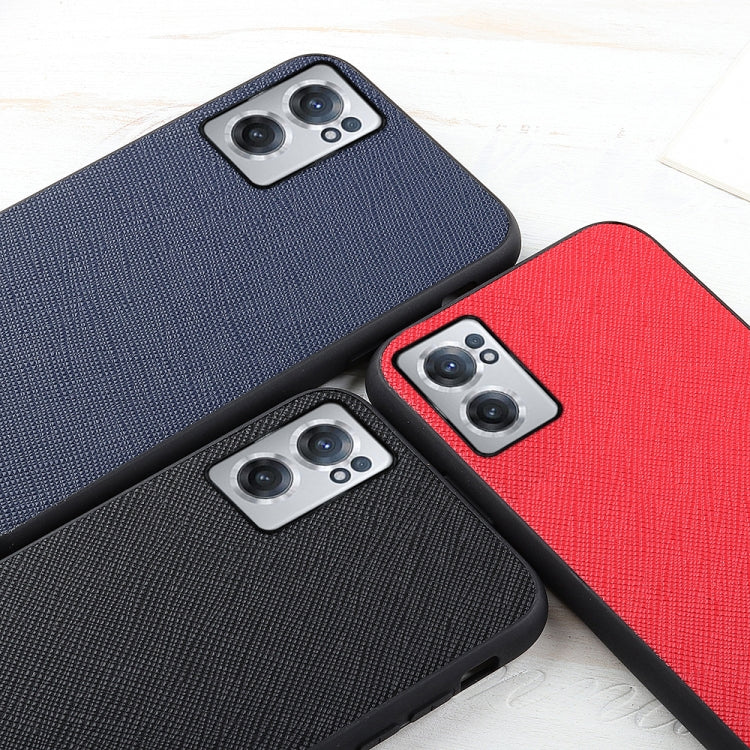 Custodia per telefono in vera pelle con trama incrociata, For OnePlus Nord CE 2 5G, For Xiaomi Redmi K40S 5G, For Xiaomi Redmi K50/K50 Pro Fine Hole Version, For Huawei nova 9 SE Fine Hole Version
