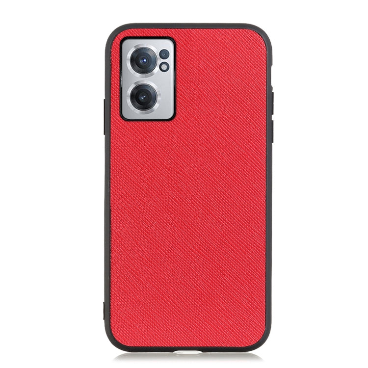 Custodia per telefono in vera pelle con trama incrociata, For OnePlus Nord CE 2 5G, For Xiaomi Redmi K40S 5G, For Xiaomi Redmi K50/K50 Pro Fine Hole Version, For Huawei nova 9 SE Fine Hole Version