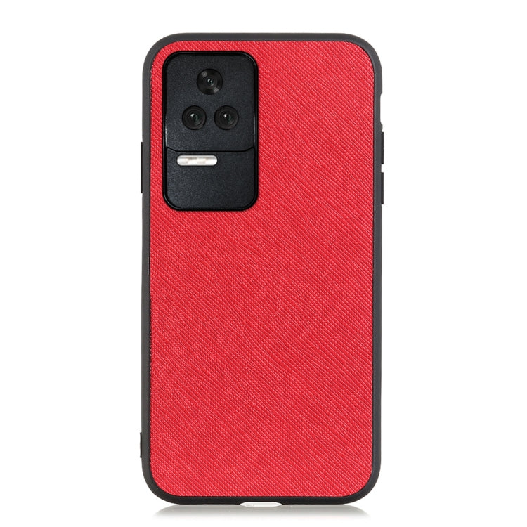 Custodia per telefono in vera pelle con trama incrociata, For OnePlus Nord CE 2 5G, For Xiaomi Redmi K40S 5G, For Xiaomi Redmi K50/K50 Pro Fine Hole Version, For Huawei nova 9 SE Fine Hole Version