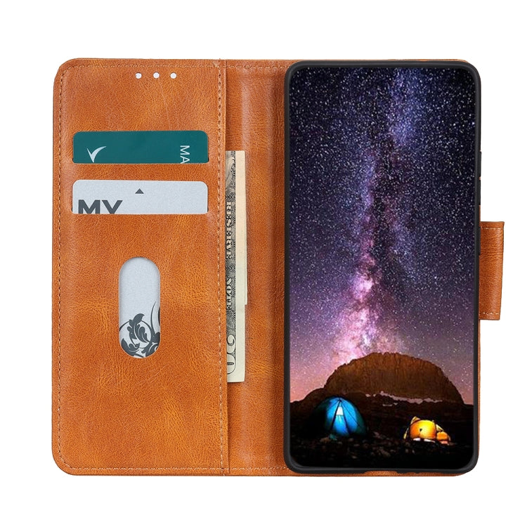 Custodia per telefono in pelle a conchiglia orizzontale con texture cavallo pazzo Mirren con supporto, slot per carte e portafoglio, For Xiaomi Poco M4 Pro 4G