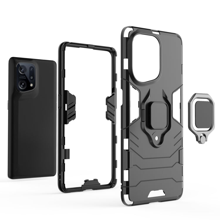 Custodia protettiva antiurto per PC + TPU con supporto per anello magnetico, For OPPO Find X5, For Realme C35