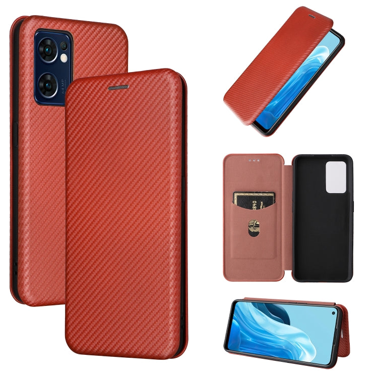 Custodia per telefono in pelle magnetica con trama in fibra di carbonio, For OPPO Find X5 Lite, For OPPO Realme 9 Pro, For Xiaomi Redmi Note 11 4G / Note 11S 4G, For Nokia G11 / G21