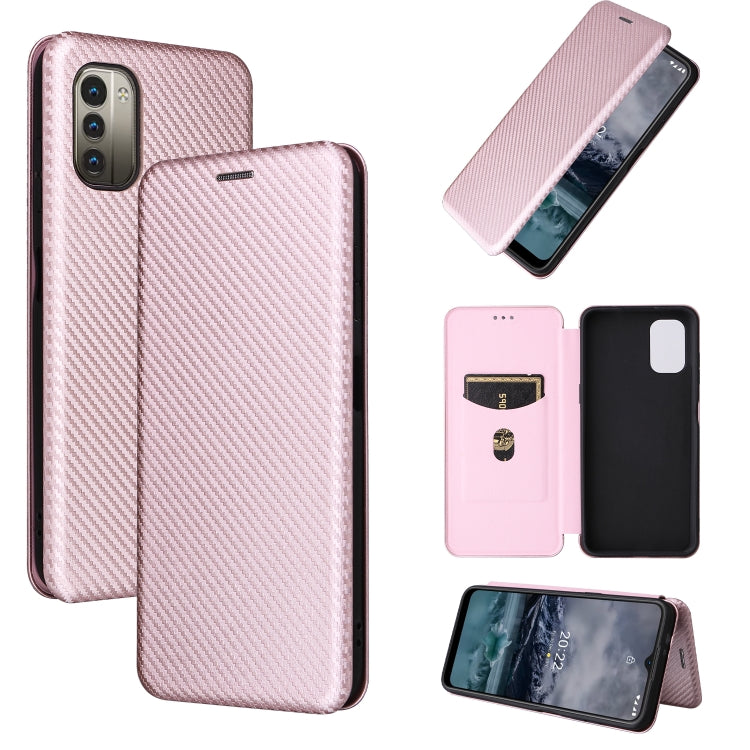 Custodia per telefono in pelle magnetica con trama in fibra di carbonio, For OPPO Find X5 Lite, For OPPO Realme 9 Pro, For Xiaomi Redmi Note 11 4G / Note 11S 4G, For Nokia G11 / G21