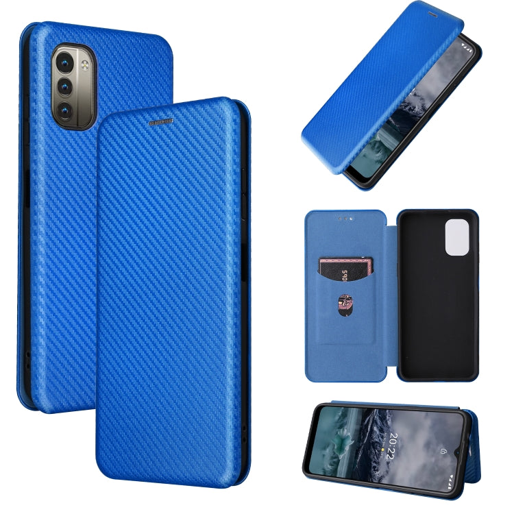 Custodia per telefono in pelle magnetica con trama in fibra di carbonio, For OPPO Find X5 Lite, For OPPO Realme 9 Pro, For Xiaomi Redmi Note 11 4G / Note 11S 4G, For Nokia G11 / G21