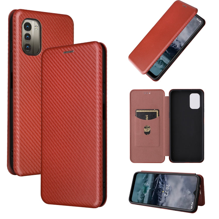 Custodia per telefono in pelle magnetica con trama in fibra di carbonio, For OPPO Find X5 Lite, For OPPO Realme 9 Pro, For Xiaomi Redmi Note 11 4G / Note 11S 4G, For Nokia G11 / G21