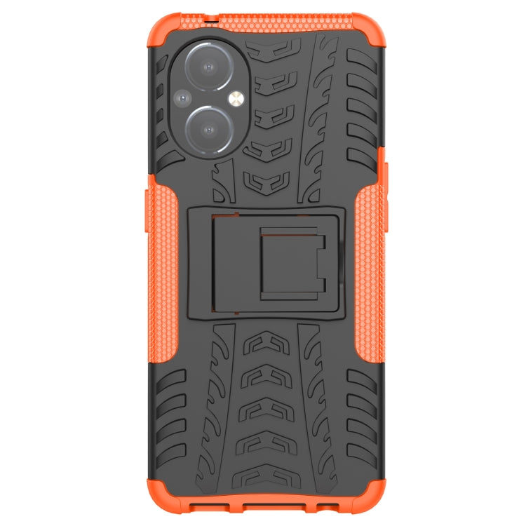 Custodia per telefono in TPU + PC antiurto con trama di pneumatici con supporto, For OnePlus Nord N20 5G, For Samsung Galaxy A73 5G, For Samsung Galaxy A23