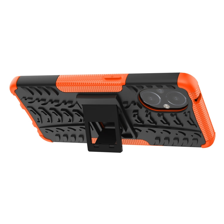 Custodia per telefono in TPU + PC antiurto con trama di pneumatici con supporto, For OnePlus Nord N20 5G, For Samsung Galaxy A73 5G, For Samsung Galaxy A23