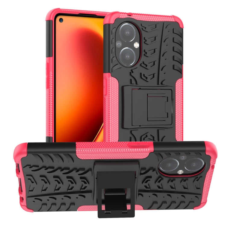 Custodia per telefono in TPU + PC antiurto con trama di pneumatici con supporto, For OnePlus Nord N20 5G, For Samsung Galaxy A73 5G, For Samsung Galaxy A23