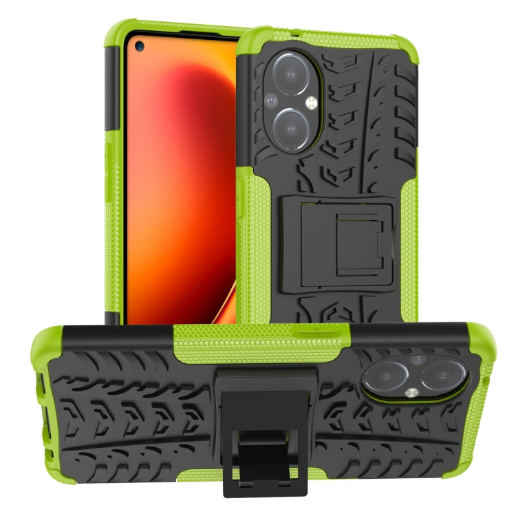 Custodia per telefono in TPU + PC antiurto con trama di pneumatici con supporto, For OnePlus Nord N20 5G, For Samsung Galaxy A73 5G, For Samsung Galaxy A23