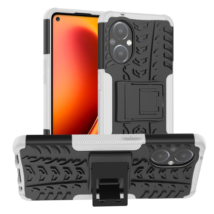 Custodia per telefono in TPU + PC antiurto con trama di pneumatici con supporto, For OnePlus Nord N20 5G, For Samsung Galaxy A73 5G, For Samsung Galaxy A23