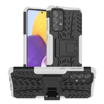Custodia per telefono in TPU + PC antiurto con trama di pneumatici con supporto, For OnePlus Nord N20 5G, For Samsung Galaxy A73 5G, For Samsung Galaxy A23